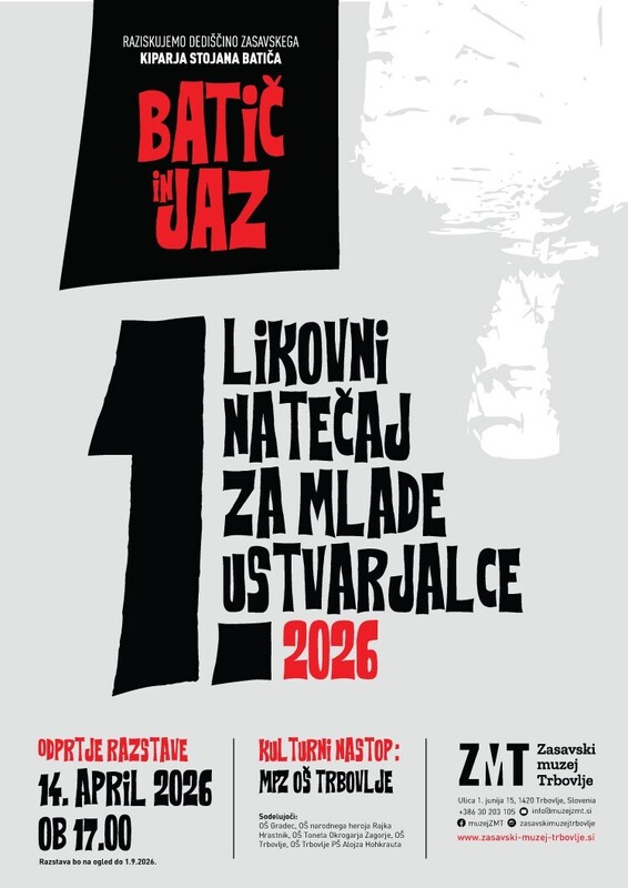 VABILO BATIČ IN JAZ RAZISKUJEMO DEDIŠČINO ZASAVSKEGA KIPARJA STOJANA BATIČA 1. likovni natečaj za mlade ustvarjalce 2026