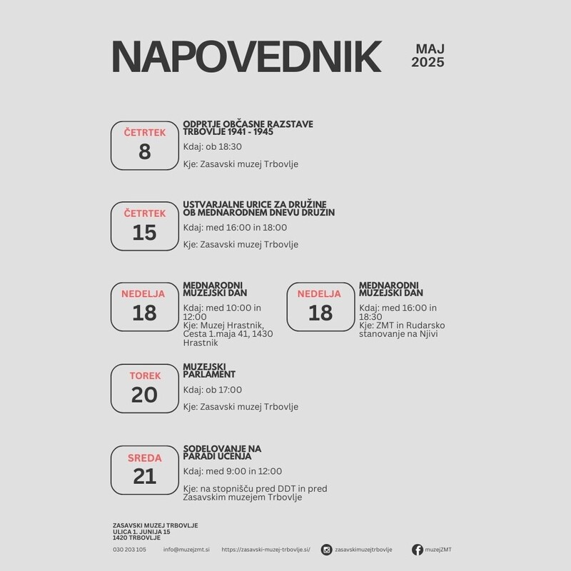 Napovednik maj 2025