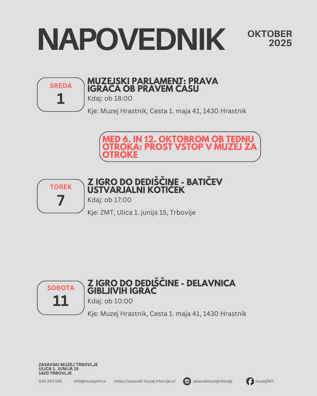 NAPOVEDNIK OKTOBER 2025