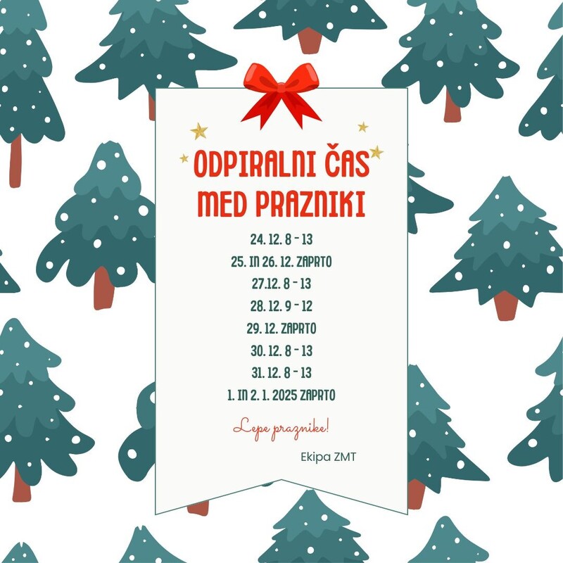 Odpiralni čas med prazniki