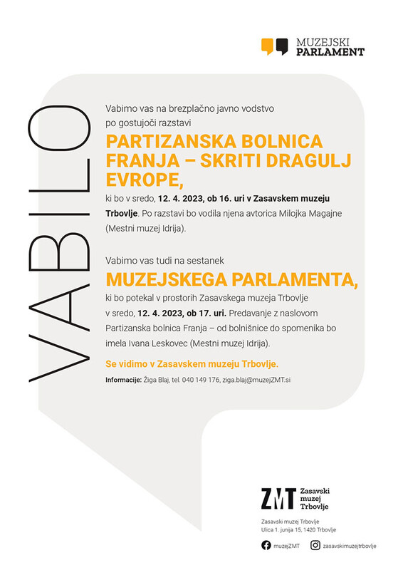 Sestanek muzejskega parlamenta - Partizanska bolnica Franja