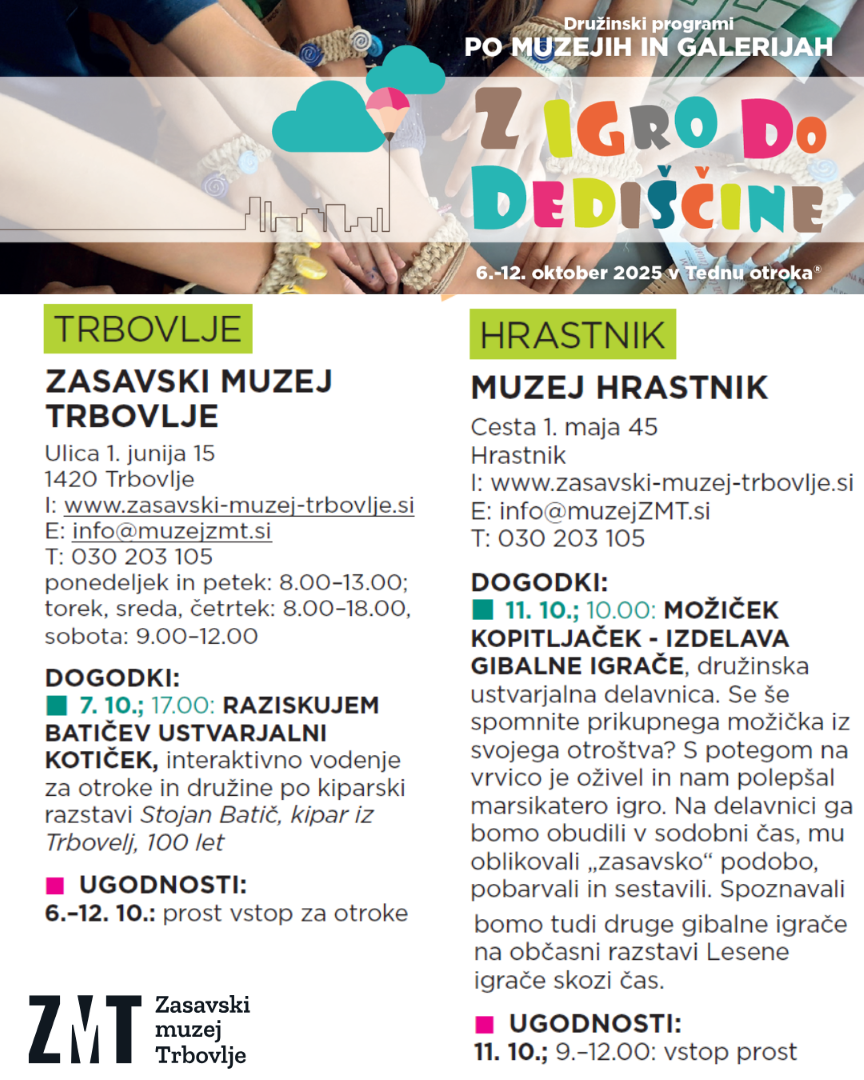 Z igro do dediščine 2025 manjša