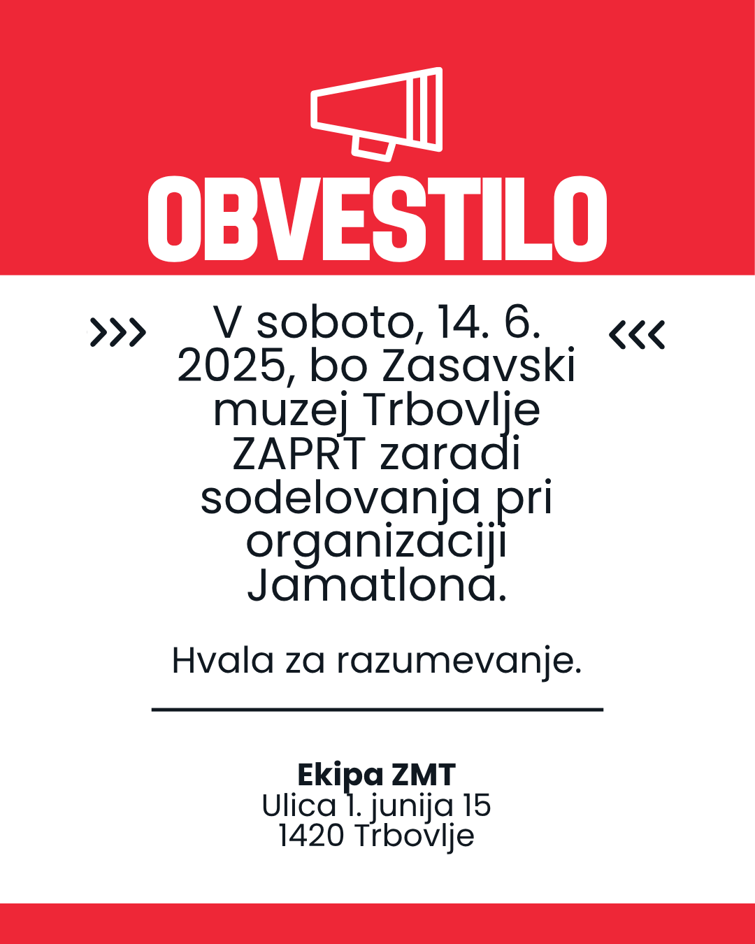 Obvestilo CGP ZMT 14. junij 2025
